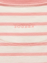 Joules Official Badminton Pink & Cream Stripe Horse Applique T-shirt - Image 6 of 6