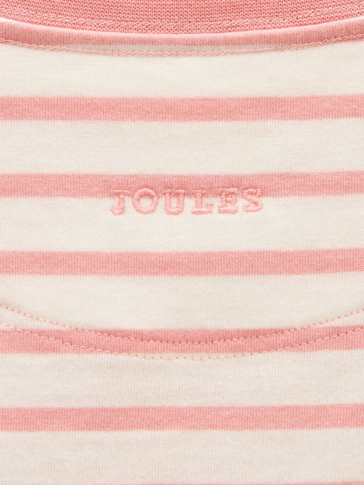 Joules Official Badminton Pink & Cream Stripe Horse Applique T-shirt - Image 6 of 6 Joules Official Badminton Pink & Cream Stripe Horse Applique T-shirt - Image 6 of 6