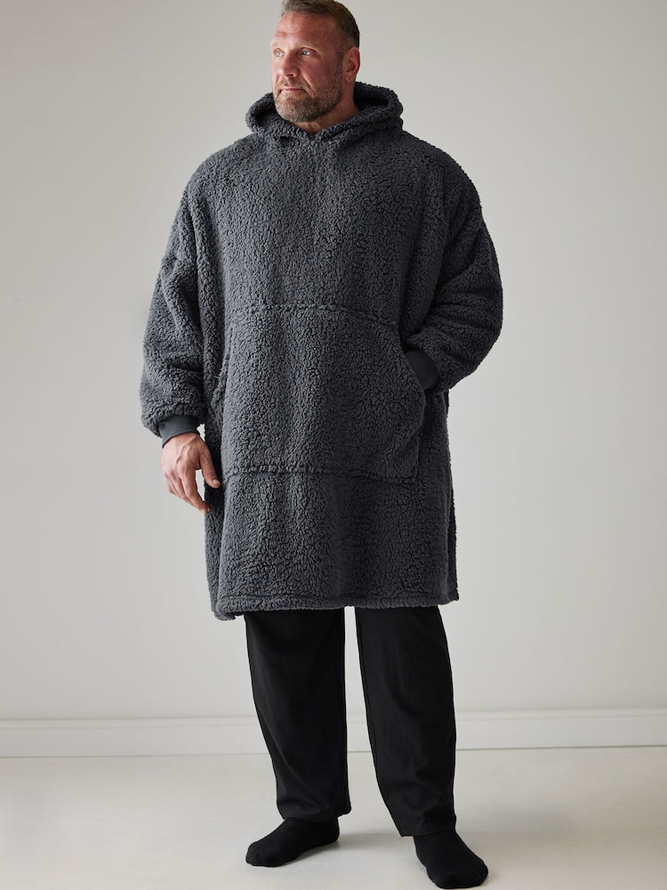 BadRhino Big & Tall Grey Blanket Hoodie - Image 1 of 3