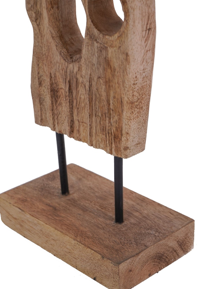 Libra Interiors Natural Large Carved Wood Textured Sculpture - Image 5 of 5 Libra Interiors Natural Large Carved Wood Textured Sculpture - Image 5 of 5