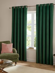 Furn The Ultimate Velvet 100% Blackout Eyelet Curtains - صورة 1 من 6