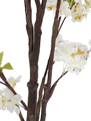 Libra Interiors White Faux Cherry Blossom Plant 4.6ft - Image 4 of 4