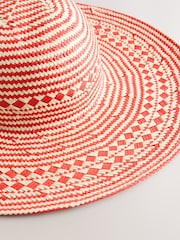 Pink Raffia Oversized Straw Hat - Image 4 of 5