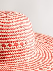 Pink Raffia Oversized Straw Hat - Image 5 of 5