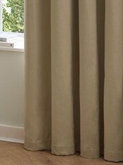 Furn Mocha The Ultimate Velvet 100% Blackout Pencil Pleat Curtains - Image 5 of 6