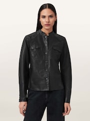 AllSaints Black Rock Shirt - Image 1 of 8