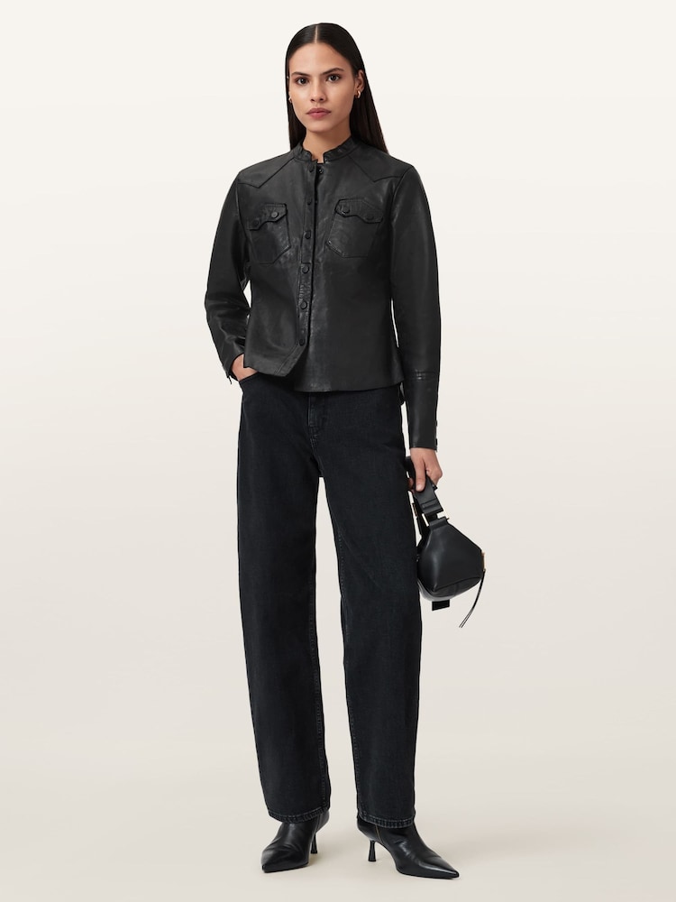 AllSaints Black Rock Shirt - Image 2 of 8