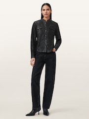 AllSaints Black Rock Shirt - Image 7 of 8