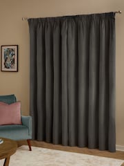 Furn The Ultimate Velvet 100% Blackout Pencil Pleat Curtains - صورة 2 من 6