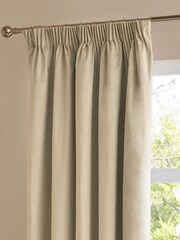 Furn Natural The Ultimate Velvet 100% Blackout Pencil Pleat Curtains - Image 4 of 6