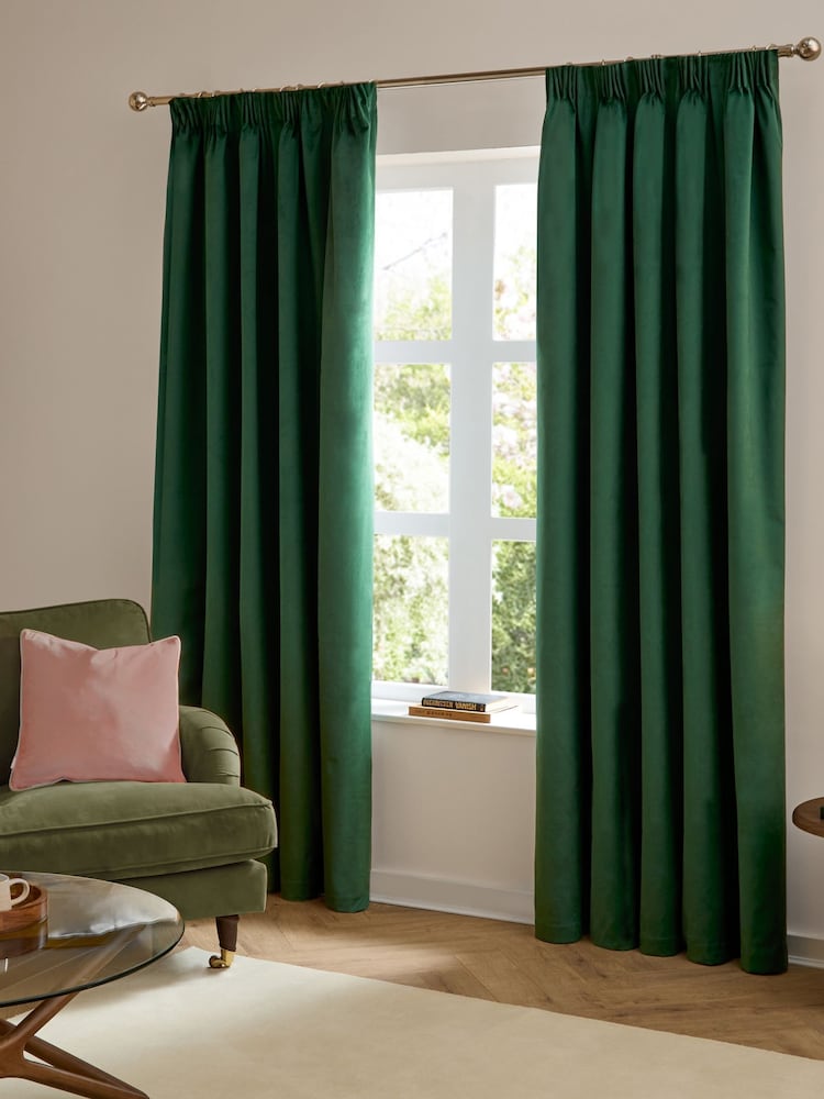Furn The Ultimate Velvet Pencil Pleat Curtains - صورة 1 من 5