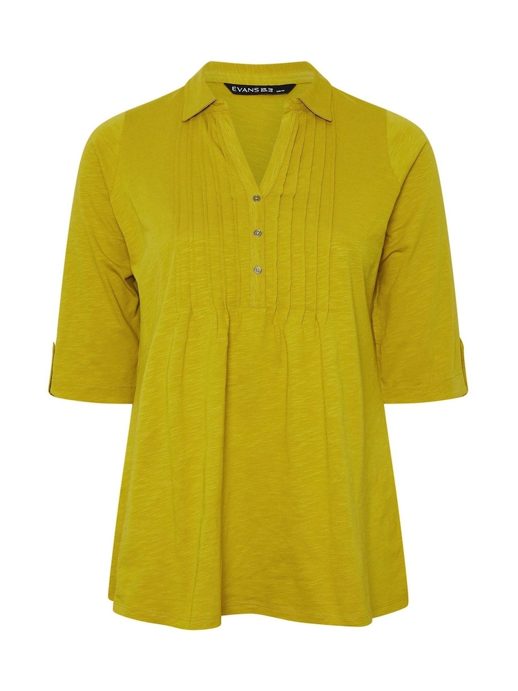 Evans Pintuck Henley Top - Image 5 of 5