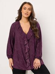 Evans Burnout Frill Black Top - Image 1 of 5