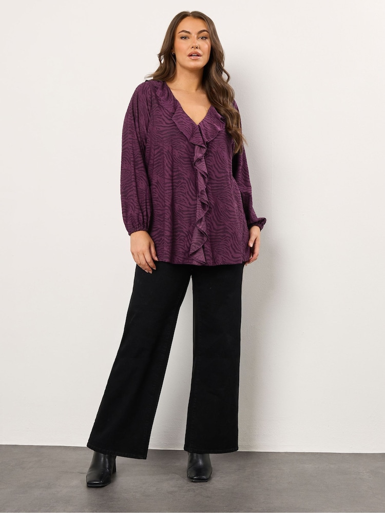 Evans Burnout Frill Black Top - Image 2 of 5