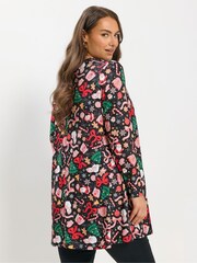 Yours Curve Black Novelty Swing Tunic - Image 3 of 5
