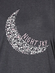 Yours Curve Grey Night Sky Long Sleeve Wide Leg Pyjamas Gift Set - Image 6 of 6