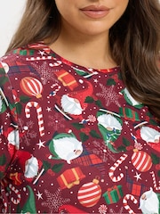 Yours Curve Red Novelty Swing Tunic - Image 4 of 5