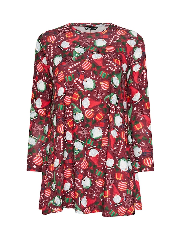 Yours Curve Red Novelty Swing Tunic - Image 5 of 5 Yours Curve Red Novelty Swing Tunic - Image 5 of 5