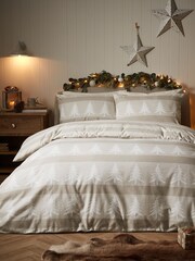 Vantona Natural Trees Brushed Cotton Quilt Cover Set - Image 1 of 4