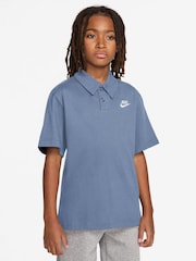 Nike Work Blue Club Short Sleeve Knit Polo Shirt - Image 1 of 2
