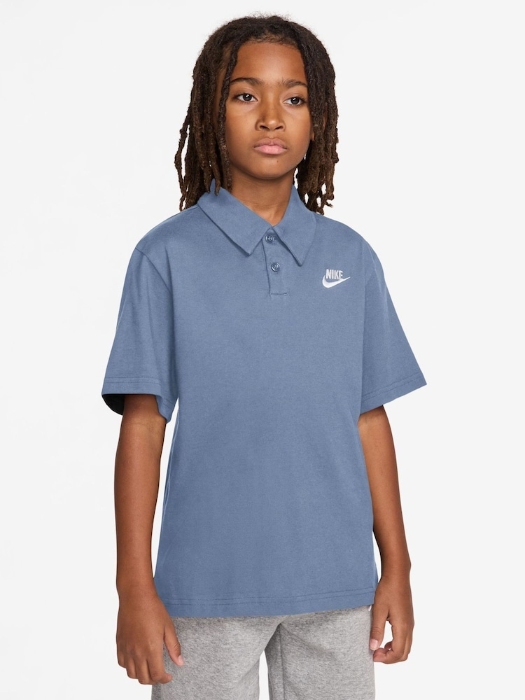 Nike Work Blue Club Short Sleeve Knit Polo Shirt - Image 1 of 2