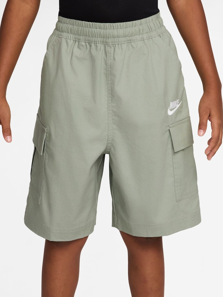 Nike Spruce Fog Grey Club Woven Cargo Shorts - Image 1 of 1