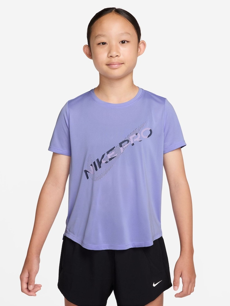 Nike Purple Pro Dri-FIT Short Sleeve T-Shirt - Image 1 of 3