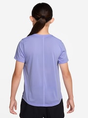 Nike Purple Pro Dri-FIT Short Sleeve T-Shirt - Image 2 of 3