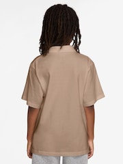 Nike Brown Club Short Sleeve Knit Polo Shirt - Image 2 of 3