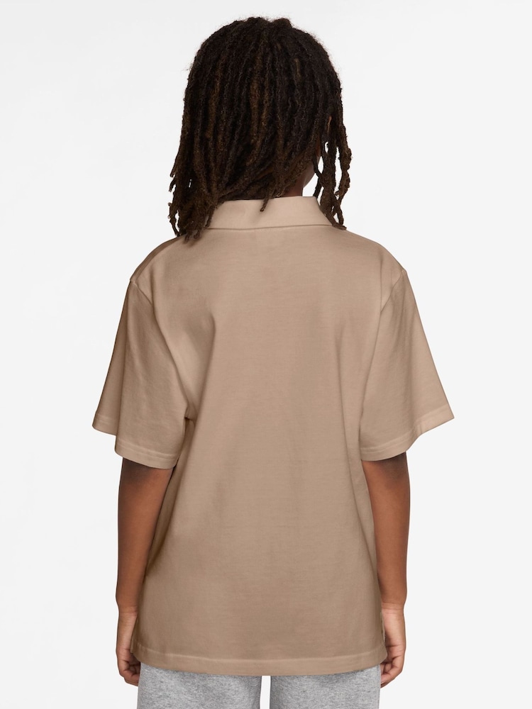 Nike Brown Club Short Sleeve Knit Polo Shirt - Image 2 of 3