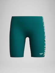 Speedo Green Boys Digital Panel Jammer Swimshort - Image 1 of 4