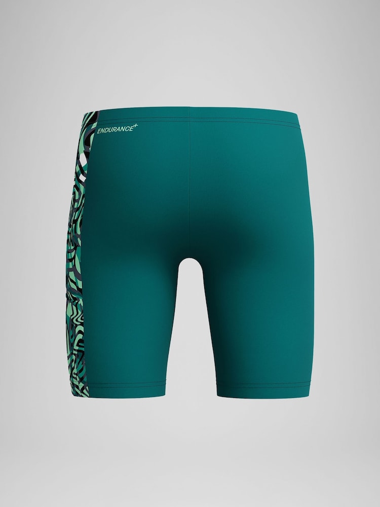 Speedo Green Boys Digital Panel Jammer Swimshort - Image 2 of 4
