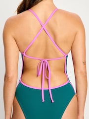 ModiBodi Green Period Swimwear Deep Plunge One Piece Super Swimsuit - Image 4 of 7