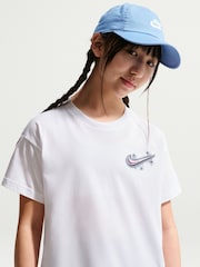 Nike White Airbrush Graphic T-Shirt - Image 4 of 5