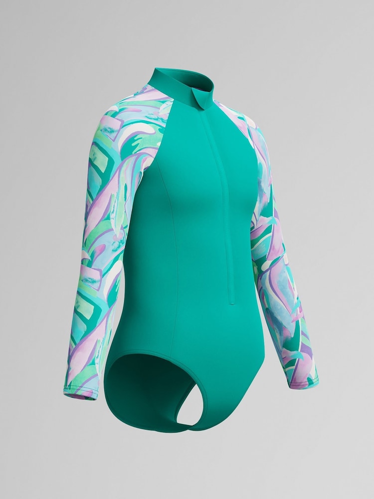 Speedo Girls Long Sleeve Swimsuit - Bild 1 von 3