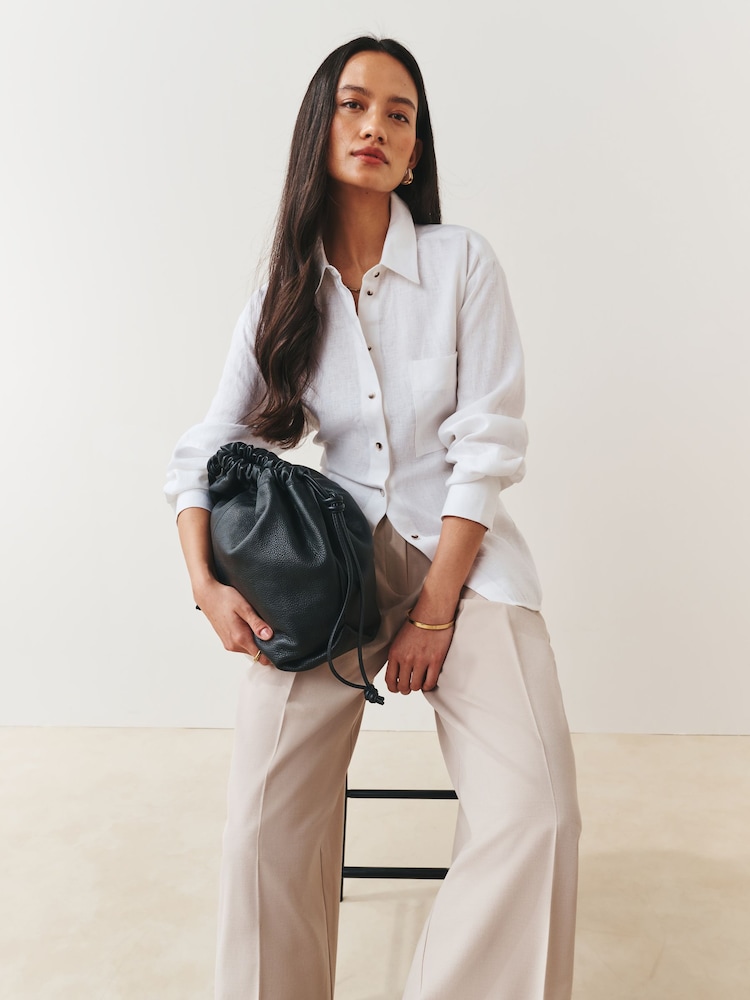 Nothing Ordinary White Linen Shirt - Image 1 of 5