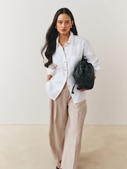 Nothing Ordinary White Linen Shirt - Image 2 of 5