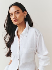 Nothing Ordinary White Linen Shirt - Image 5 of 5