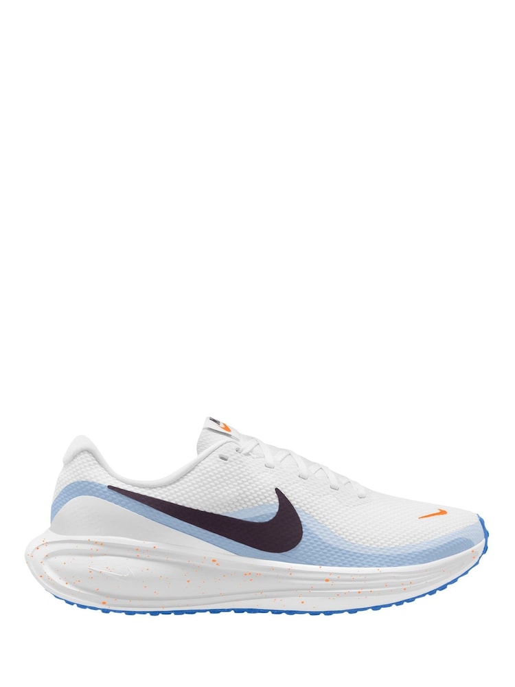 Nike White/Blue Revolution 8 Road Running Trainers - Image 1 of 2