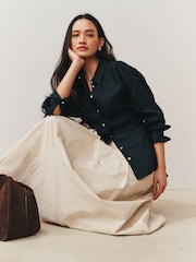 Nothing Ordinary Black Linen Shirt - Image 3 of 5