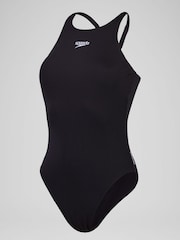 Speedo Black Womens Endurance+ Longer Body V-Neck Swimsuit - Image 5 of 6