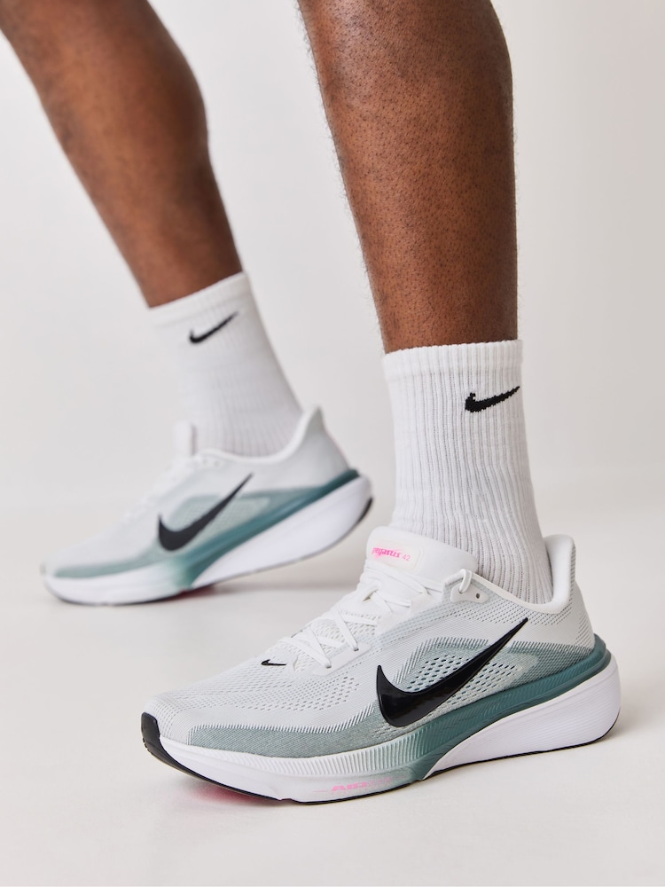 Nike Grey/White Pegasus 42 Running Trainers - Image 1 of 8 Nike Grey/White Pegasus 42 Running Trainers - Image 1 of 8