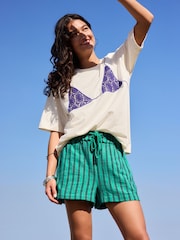 Green Stripe Double Cloth Board Shorts - Image 1 of 7