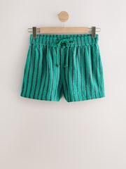 Green Stripe Double Cloth Board Shorts - Image 5 of 7