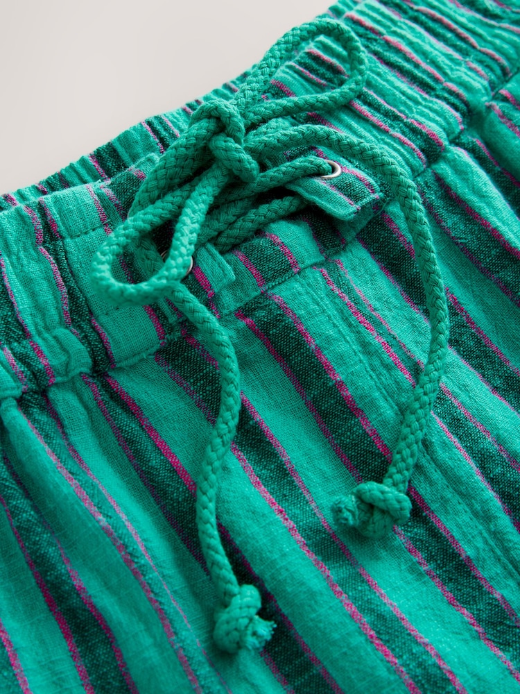 Green Stripe Double Cloth Board Shorts - Image 7 of 7