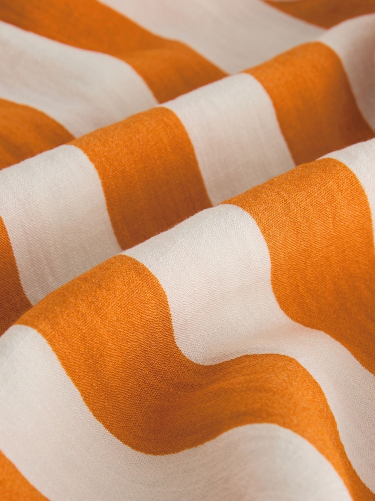 Orange Stripe Pull On Super Wide Leg Trousers - Image 8 of 8