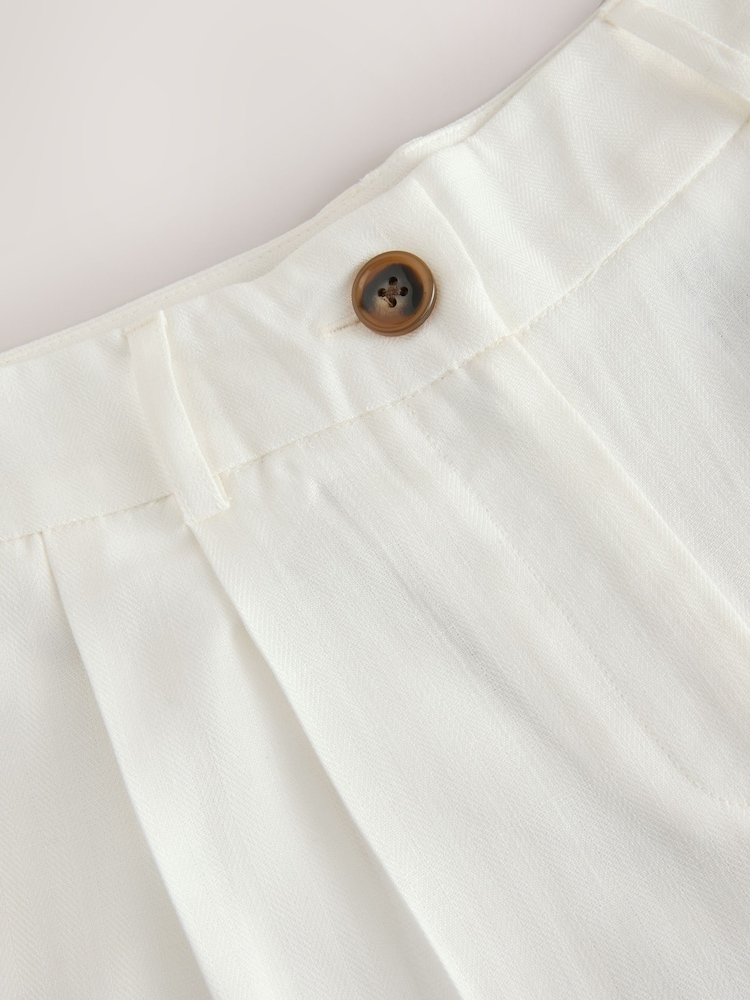 White Jorts with Scarf Belt - Image 5 of 5 White Jorts with Scarf Belt - Image 5 of 5