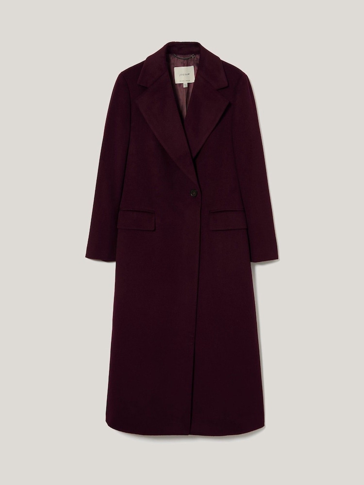 Jigsaw Purple Wool Maxi City Coat - Image 1 of 1 Jigsaw Purple Wool Maxi City Coat - Image 1 of 1