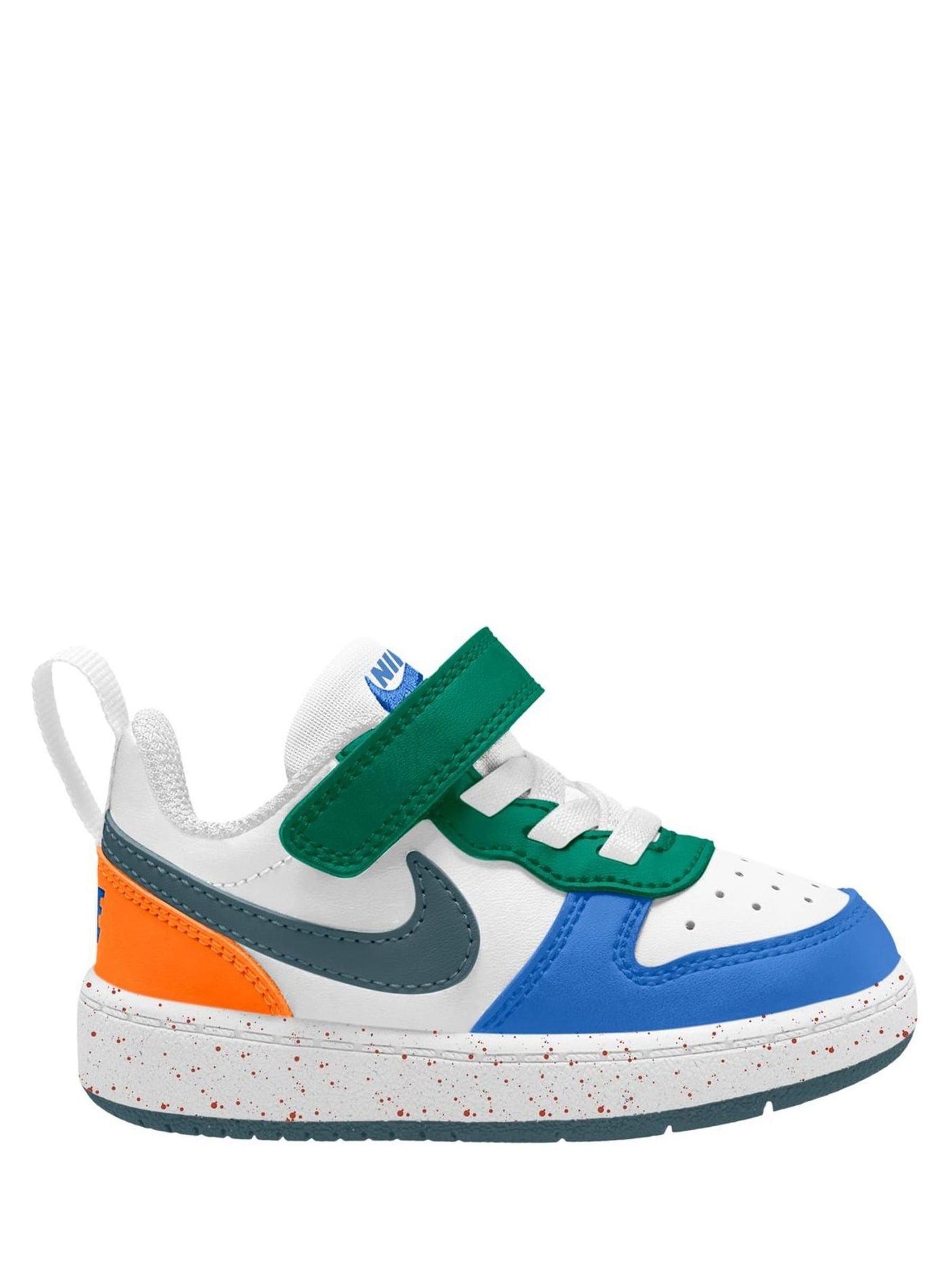 blue green and white nikes