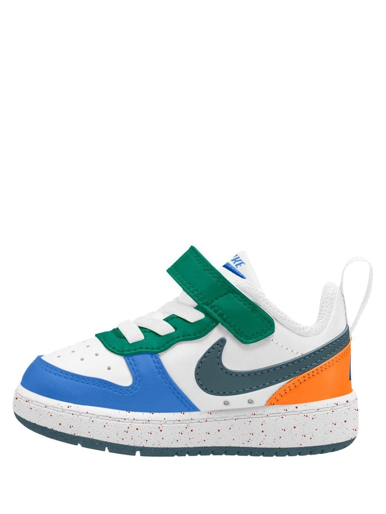 Nike White/Blue Green Infant Court Borough Low Recraft Trainers - Image 2 of 4 Nike White/Blue Green Infant Court Borough Low Recraft Trainers - Image 2 of 4
